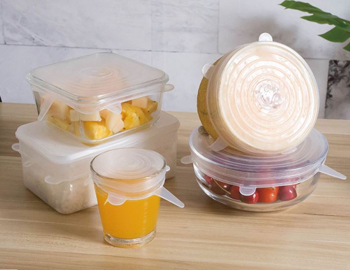 Reusable Silicone Lids - 6 Piece Set - Hoppin Meal Plans